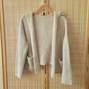 Eileen Fisher Wool Cardigan Sweater with Hood